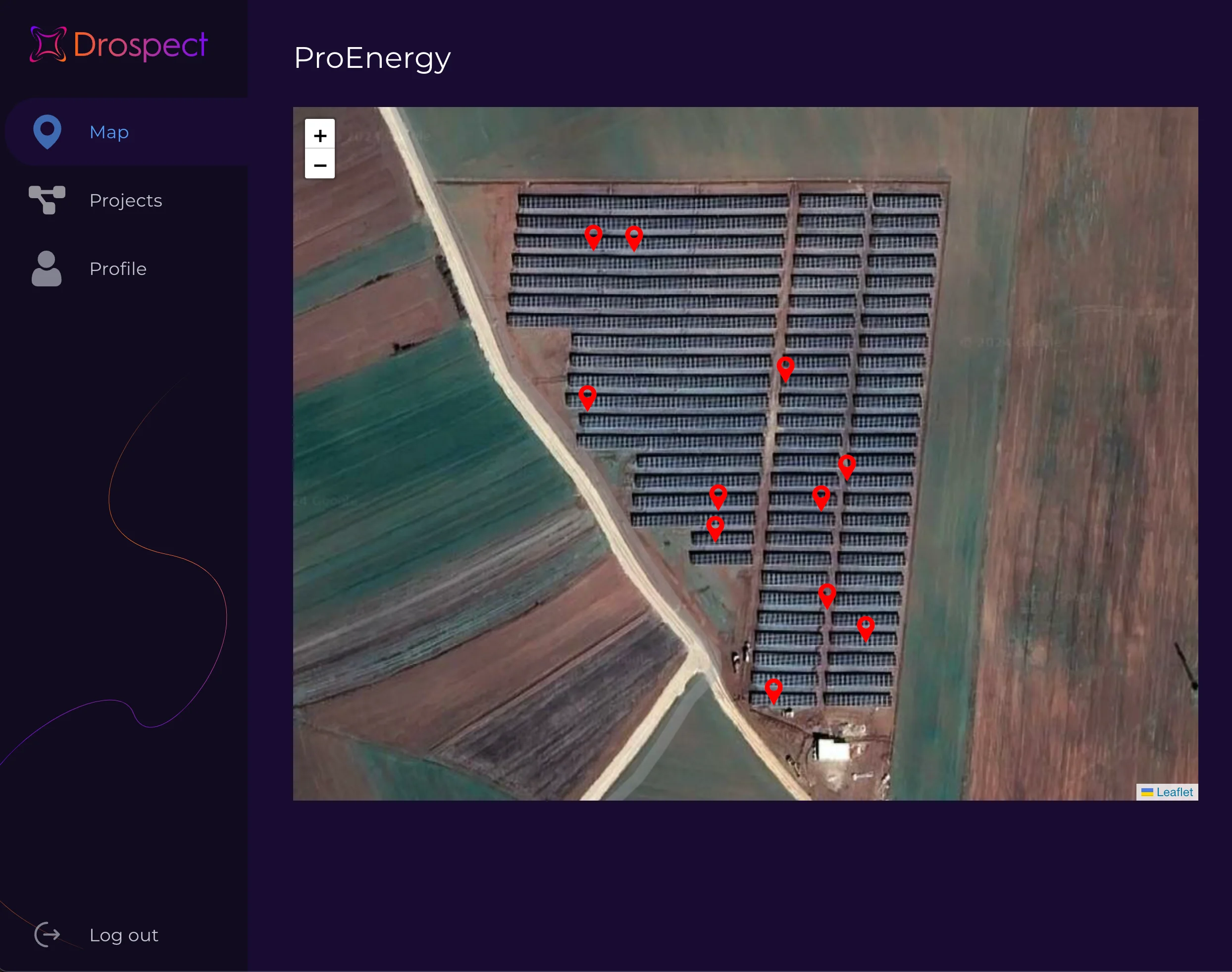 How does our technology support solar park maintenance teams?
